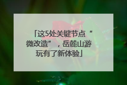 这5处关键节点“微改造”，岳麓山游玩有了新体验