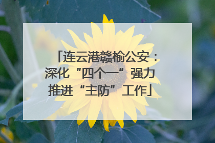 连云港赣榆公安：深化“四个一”强力推进“主防”工作