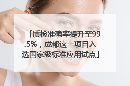 质检准确率提升至99.5%，成都这一项目入选国家级标准应用试点