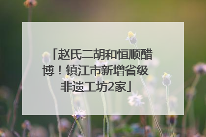 赵氏二胡和恒顺醋博！镇江市新增省级非遗工坊2家