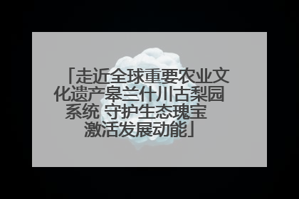 走近全球重要农业文化遗产皋兰什川古梨园系统 守护生态瑰宝 激活发展动能