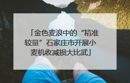 金色麦浪中的“精准较量”石家庄市开展小麦机收减损大比武