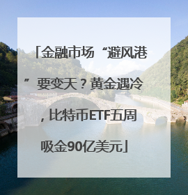金融市场“避风港”要变天？黄金遇冷，比特币ETF五周吸金90亿美元