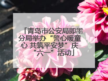 青岛市公安局即墨分局举办“警心暖童心 共筑平安梦”庆“六一”活动