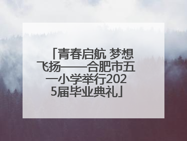 青春启航 梦想飞扬——合肥市五一小学举行2025届毕业典礼