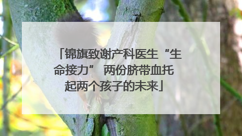 锦旗致谢产科医生“生命接力” 两份脐带血托起两个孩子的未来