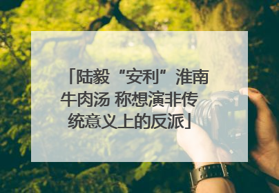 陆毅“安利”淮南牛肉汤 称想演非传统意义上的反派