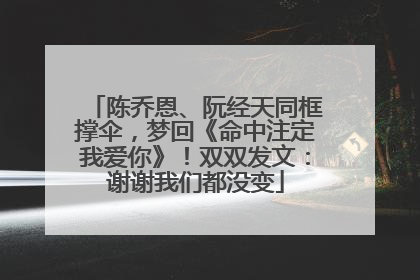 陈乔恩、阮经天同框撑伞，梦回《命中注定我爱你》！双双发文：谢谢我们都没变