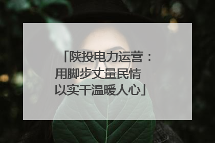 陕投电力运营：用脚步丈量民情 以实干温暖人心