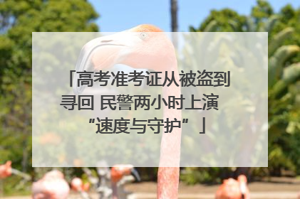 高考准考证从被盗到寻回 民警两小时上演 “速度与守护”