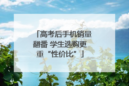 高考后手机销量翻番 学生选购更重“性价比”