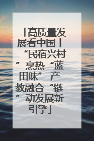 高质量发展看中国丨“民宿兴村”烹热“蓝田味” 产教融合“链”动发展新引擎