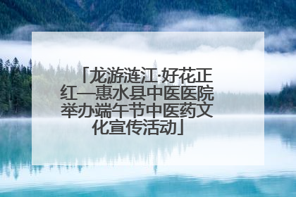 龙游涟江·好花正红—惠水县中医医院举办端午节中医药文化宣传活动