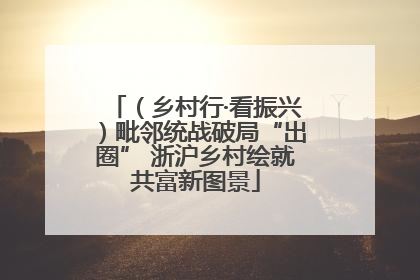 （乡村行·看振兴）毗邻统战破局“出圈” 浙沪乡村绘就共富新图景
