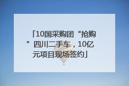 10国采购团“抢购”四川二手车，10亿元项目现场签约
