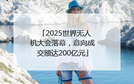 2025世界无人机大会落幕，意向成交额达200亿元
