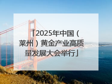2025年中国（莱州）黄金产业高质量发展大会举行