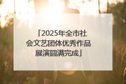 2025年全市社会文艺团体优秀作品展演圆满完成