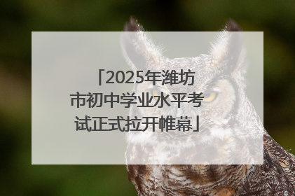 2025年潍坊市初中学业水平考试正式拉开帷幕
