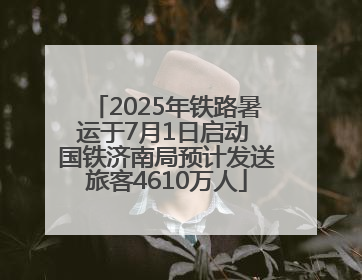 2025年铁路暑运于7月1日启动 国铁济南局预计发送旅客4610万人