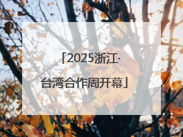 2025浙江·台湾合作周开幕