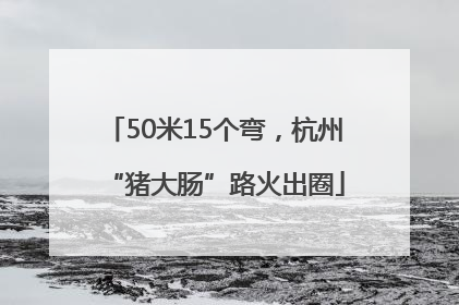 50米15个弯，杭州“猪大肠”路火出圈